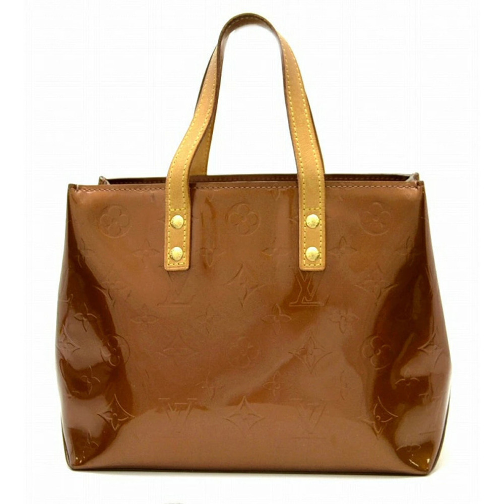 LOUIS VUITTON Vernis Lead Handbag Tote Bag Bron White ze